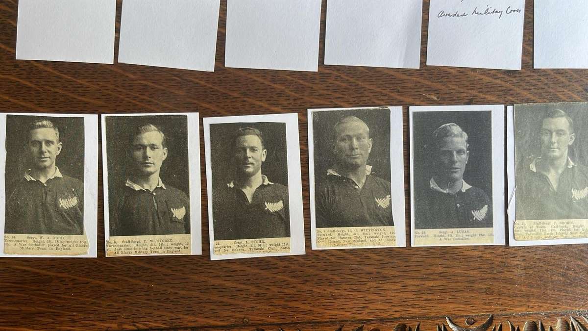 1919 New Zealand Services Touring South Africa Cards, Complete Set, details below