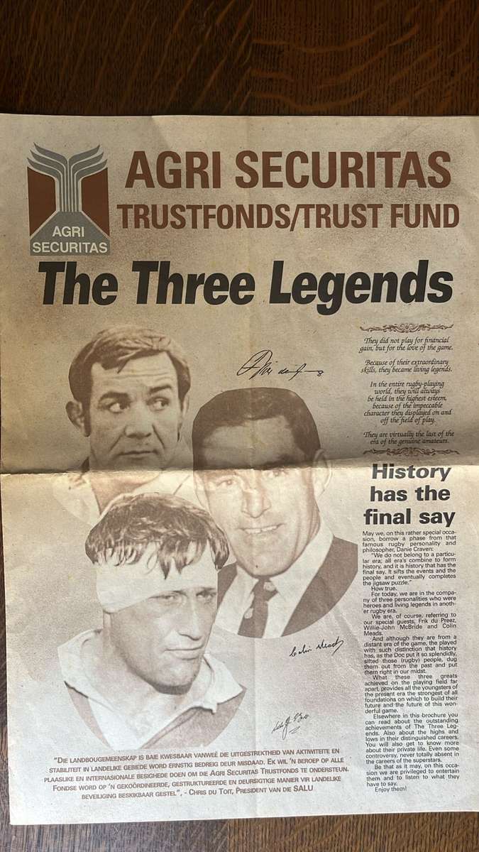 Agri Securitas Trust Fund Presents The Three Legends, Signed, details below