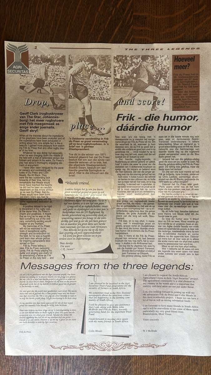 Agri Securitas Trust Fund Presents The Three Legends, Signed, details below