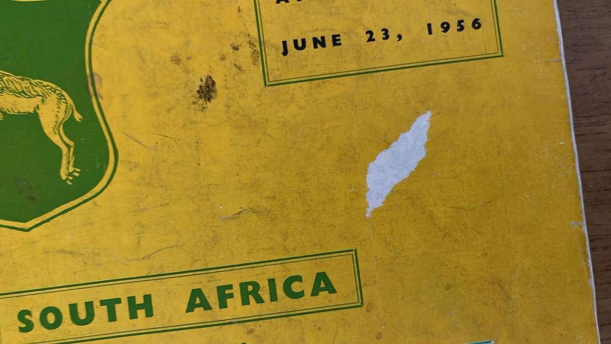1956 South Africa vs Wellington at Athletic Park Programme, details below