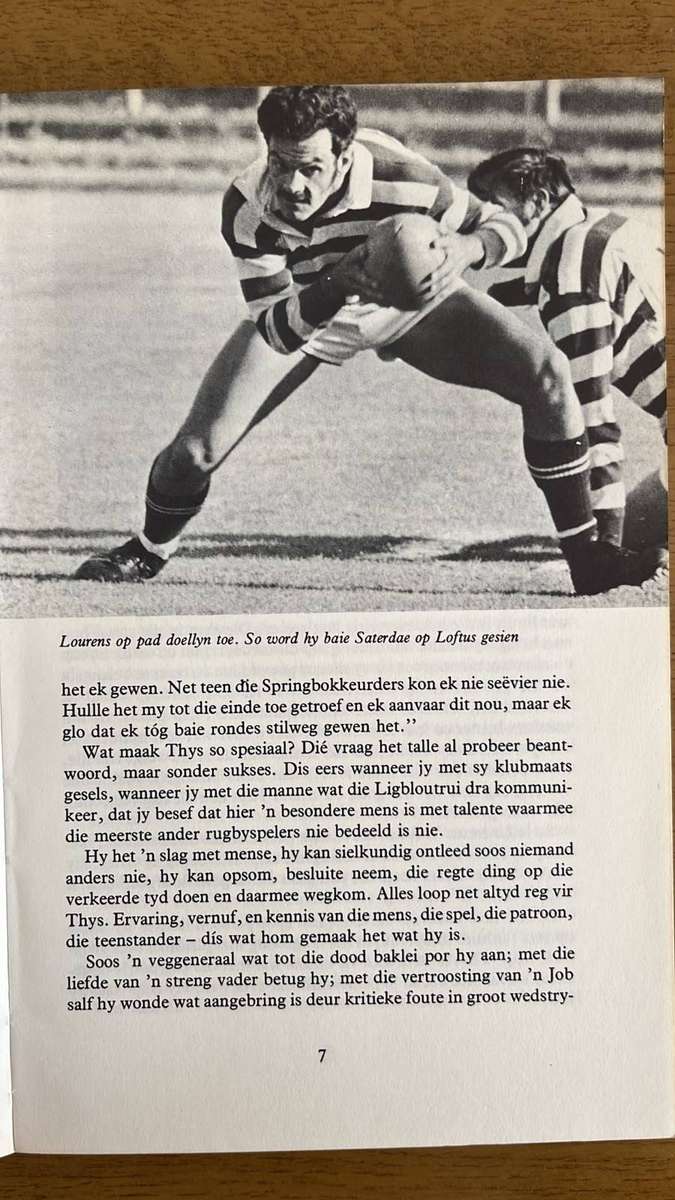 Sporthelde van Suid Afrika - Thys Lourens deur Neil Steyn, Inscribed, details below