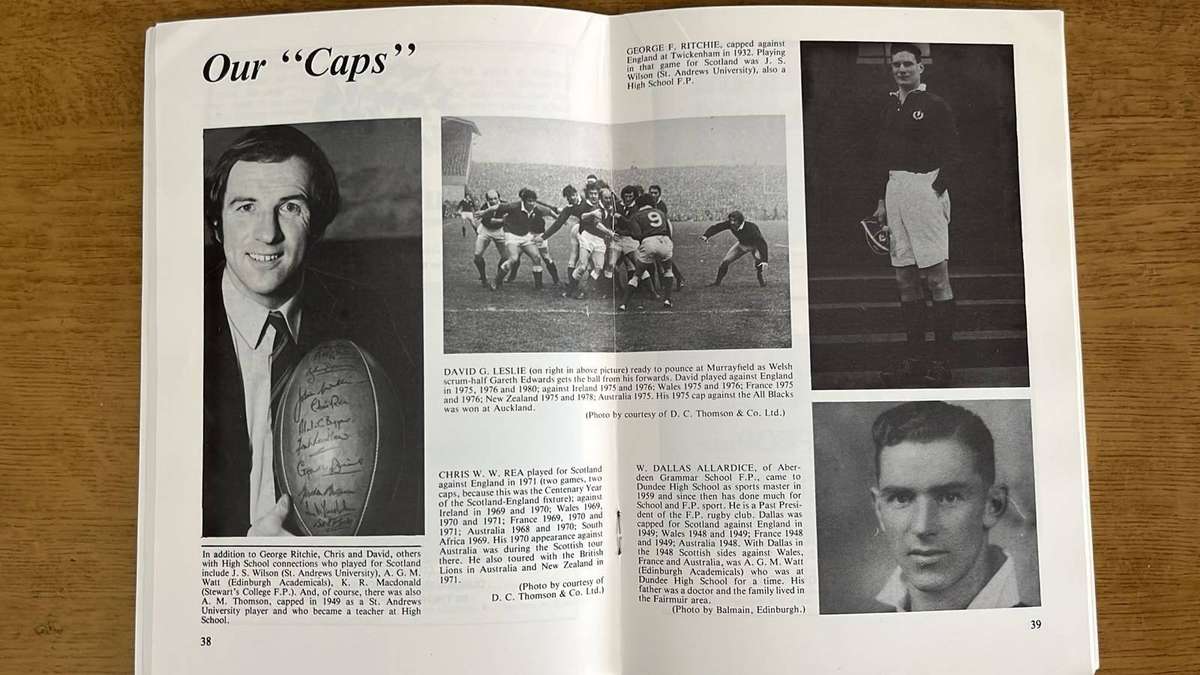 1880-1980 Dundee Rugby Club Centenary Souvenir, details below