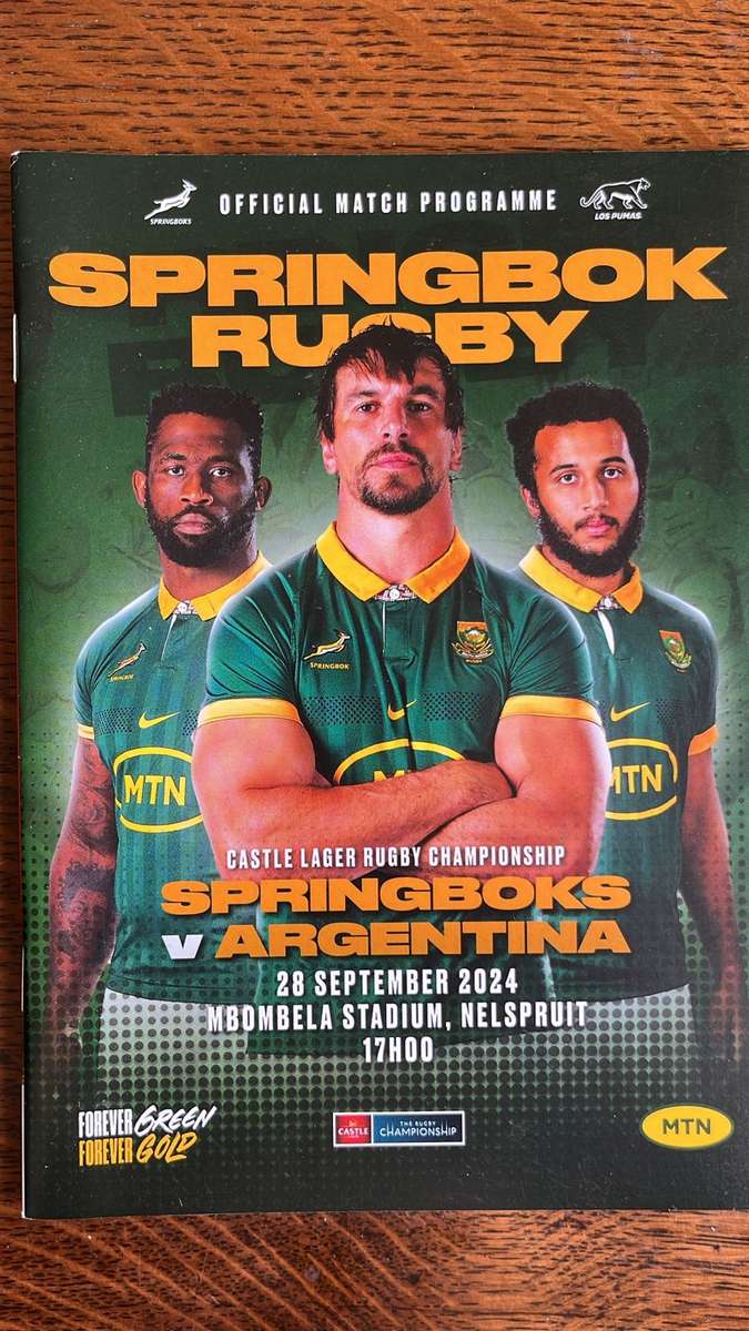2024 Springbok Rugby Programmes x 3, details below