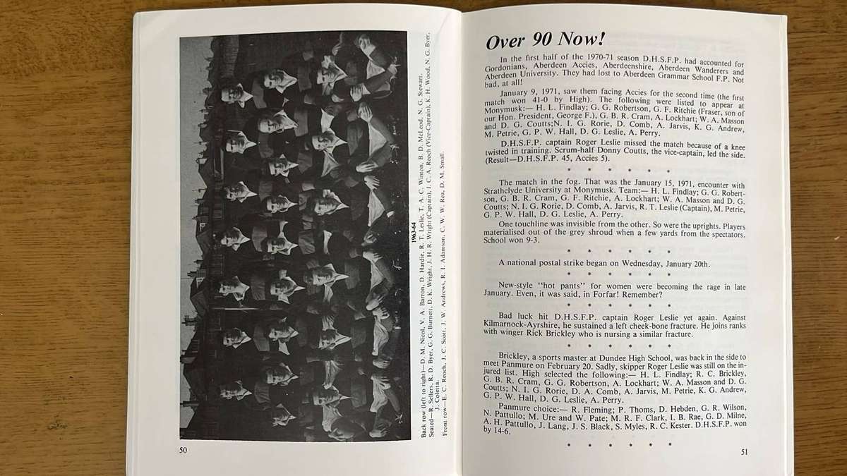 1880-1980 Dundee Rugby Club Centenary Souvenir, details below