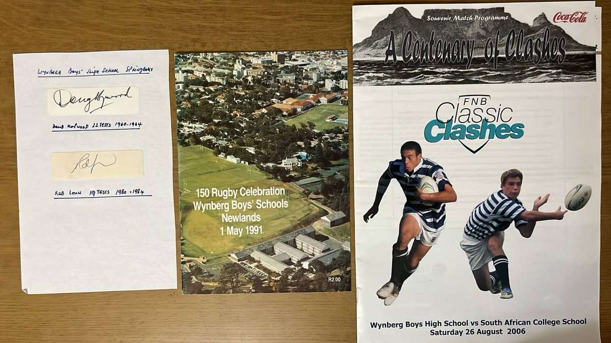Wynberg Schools Rugby Pack, Signed, details below
