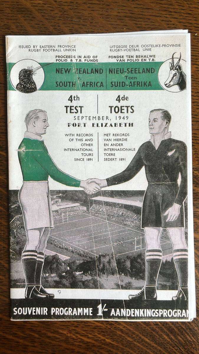 1949 New Zealand vs South Africa 4th Test Programme, details below