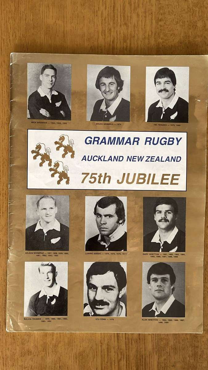 75th Jubilee Grammar Rugby Club Souvenir Brochure, details below