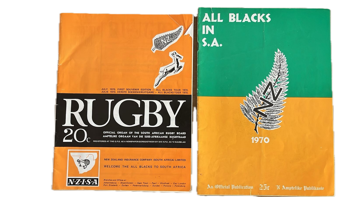 1970 All Blacks Tour to South Africa Signed Souvenir Edition & Brochure, (2 items) details below
