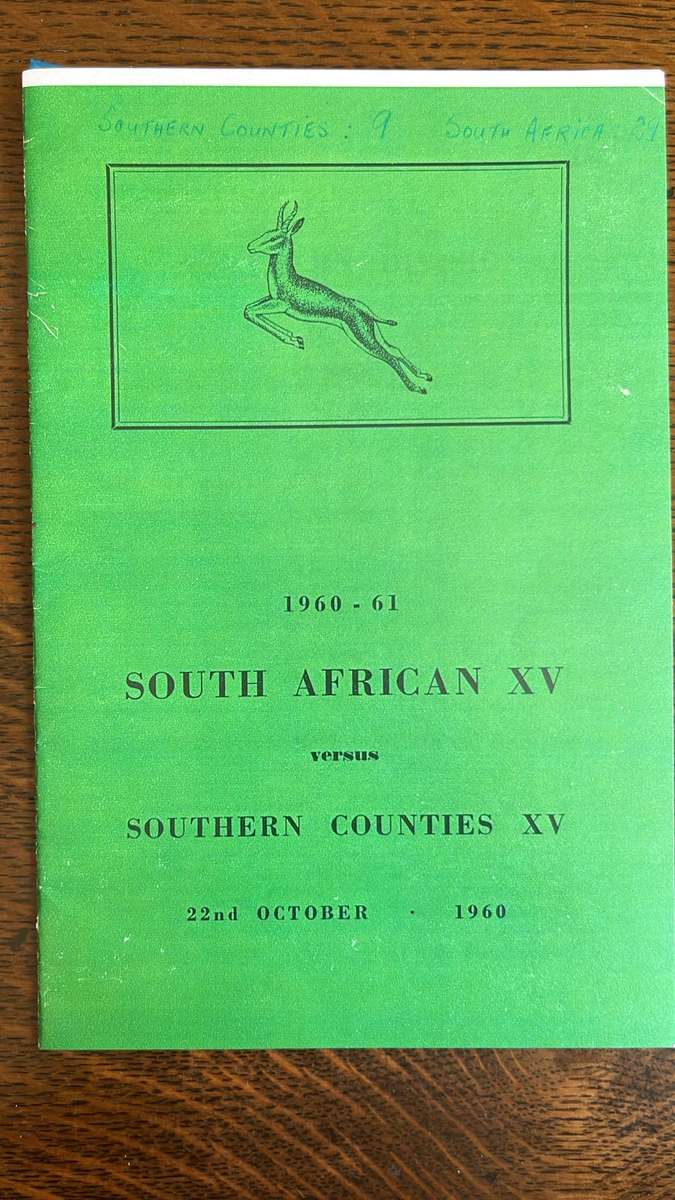1960 Springbok Tour to U.K. & France, 2 x Programmes, Signed, details below