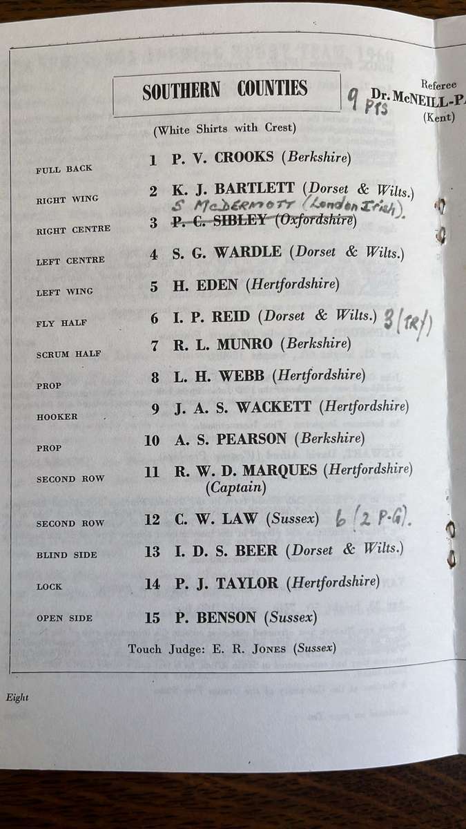 1960 Springbok Tour to U.K. & France, 2 x Programmes, Signed, details below