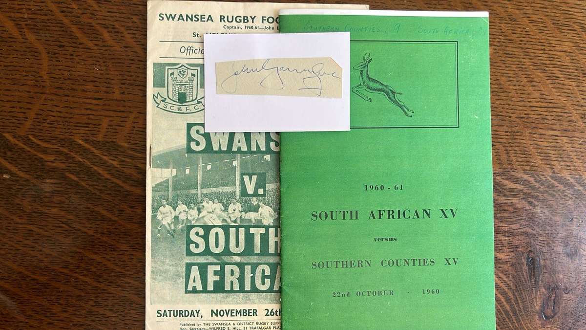 1960 Springbok Tour to U.K. & France, 2 x Programmes, Signed, details below