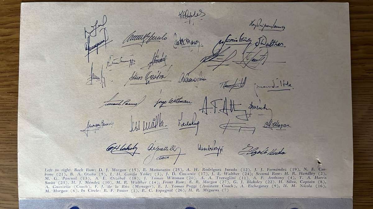 1980 SA Gazelles vs Jaguars at Loftus Programme, Argentina '71 Team Card & Pin, details below