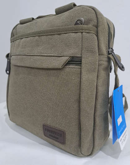 Canvas Unisex Crossbody / Shoulder Messenger Bag - Available in Black, Khaki and Green