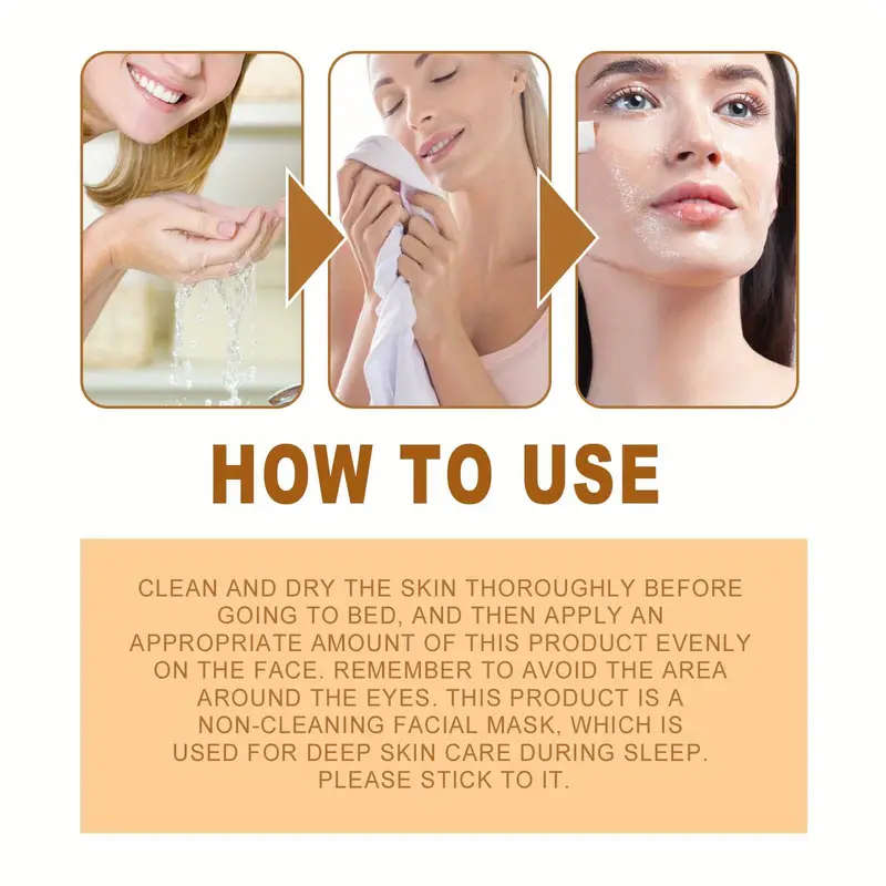 20pcs Collagen Rich Firming Sleeping Facial Mask - Hydrates, Smooths Wrinkles and Fine Lines