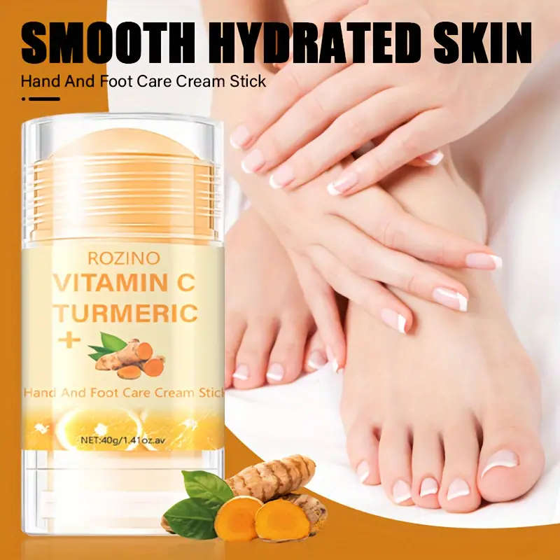 Turmeric & Vitamin C Hand & Foot Cream, 40G - Deep Moisture For Dry Skin, All-Skin Types, Hypoallerg