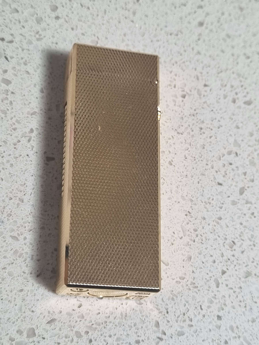 ### Vintage Dunhill Rollagas Gold Plated Lighter Swiss made in excellent condition ###