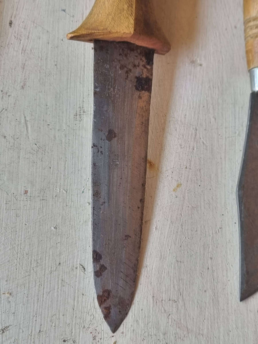 ### 3 x knives 2 of African origin 1 from Sweden with Sheaths ###