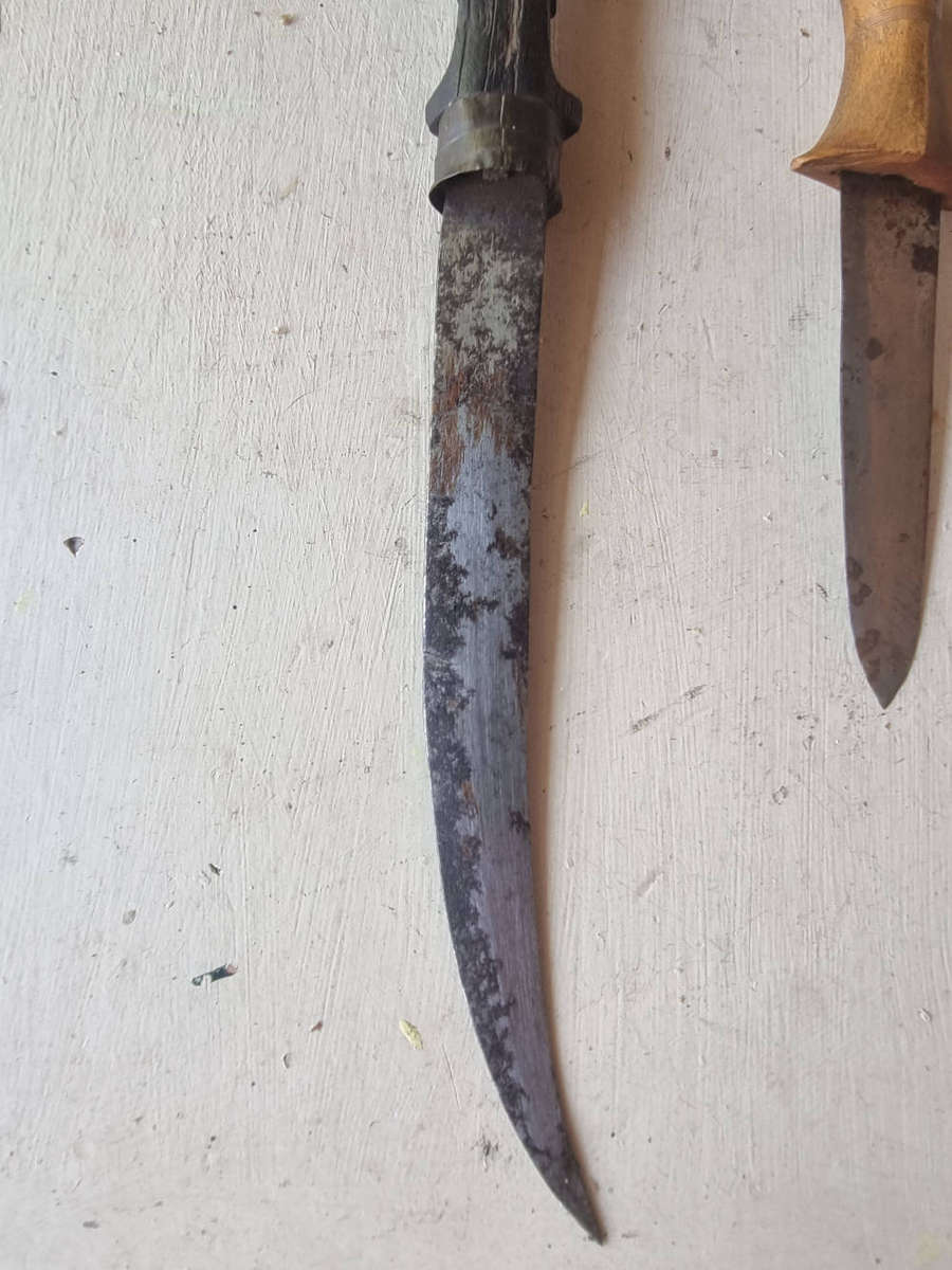 ### 3 x knives 2 of African origin 1 from Sweden with Sheaths ###