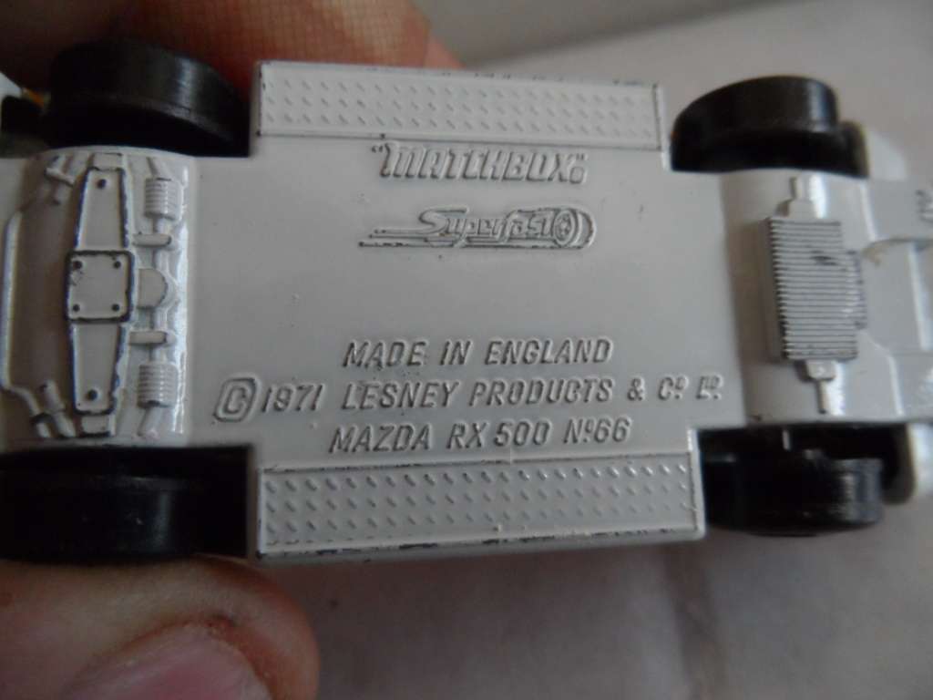 Matchbox Lesney Superfast No66 MAZDA RX500 in ORANGE with " white PAINTED BASE "- unboxed