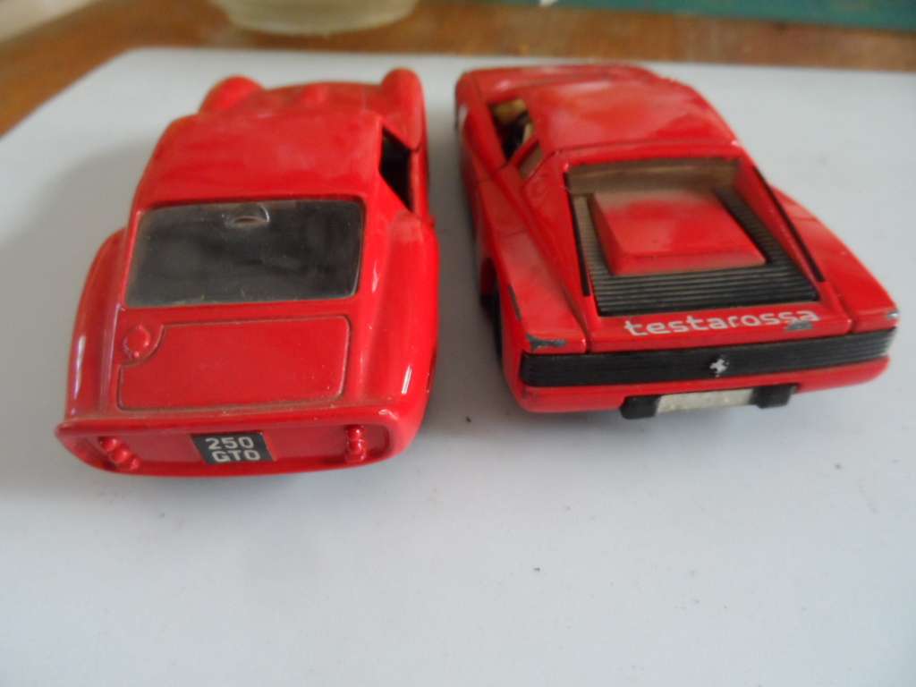 ferrari 250 gto and testarossa 1/43 scale diecast  -one bid for both  [m22]