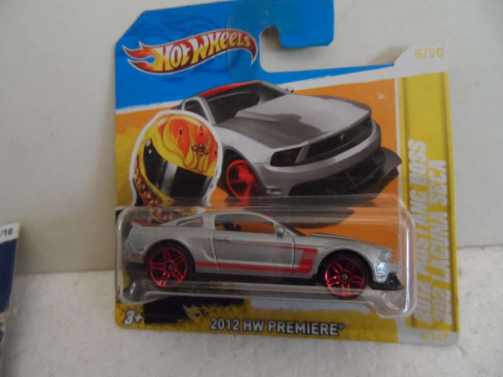 2012 Hot Wheels New Models 2012 Mustang Boss 302 Laguna Seca  Silver - sealed short card -  [m51]