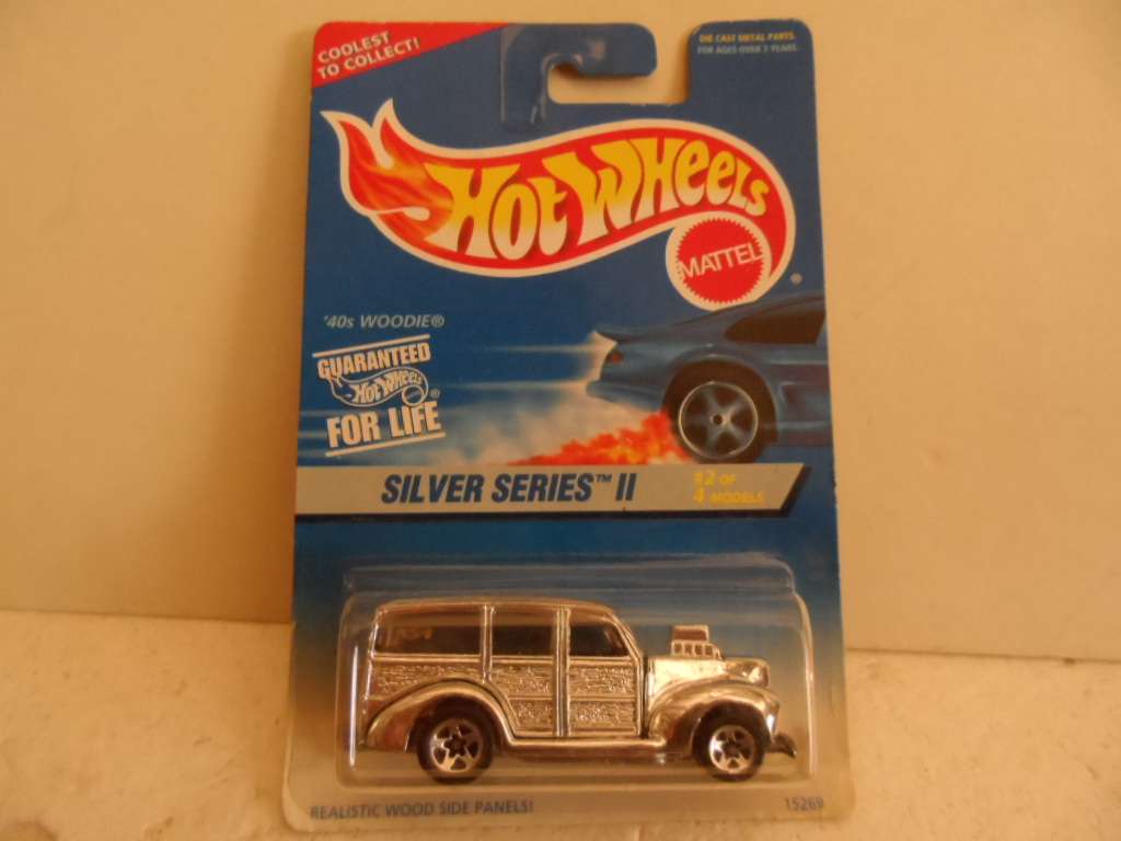 HOT WHEELS 1995 40s Woodie SILVER SERIES II 2/4 COLLECTOR # 421- sealed long card-  [m51]