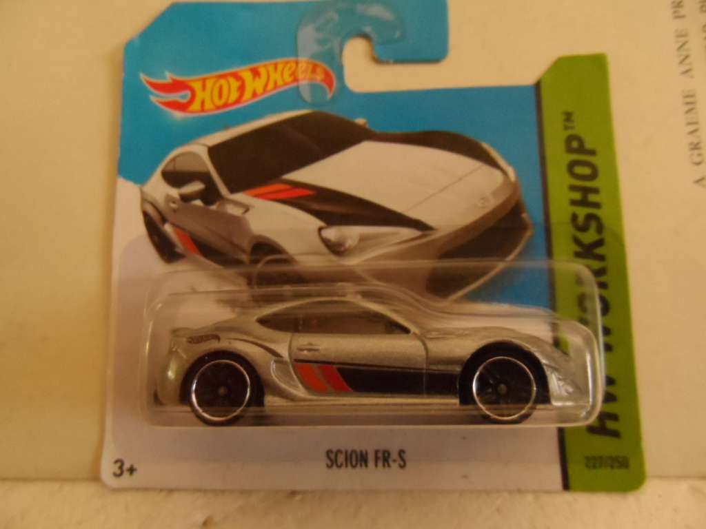 Hot Wheels - Scion FR-S - 2014 HW Workshop - 227/250 silver-sealed short card-[m56]