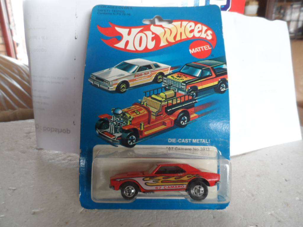 1982 Hot Wheels Red~67 Camaro~W/Yellow Flames#3913~MOC  [m300]
