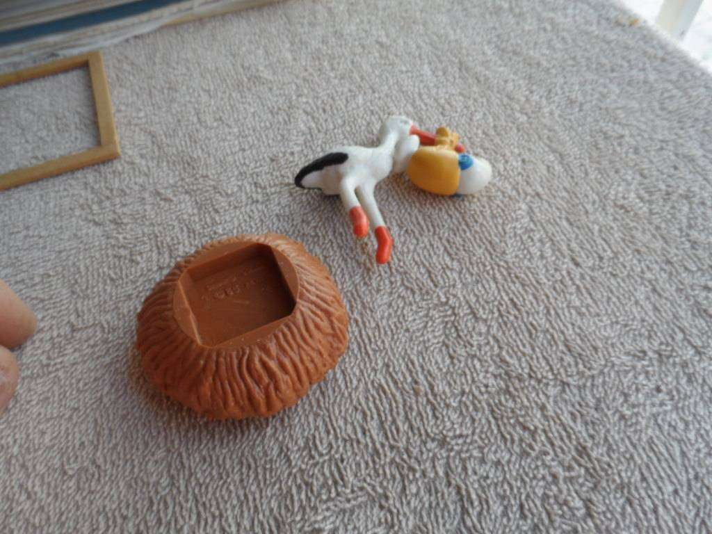 SMURF STORK WITH BABY SMURF AND NEST