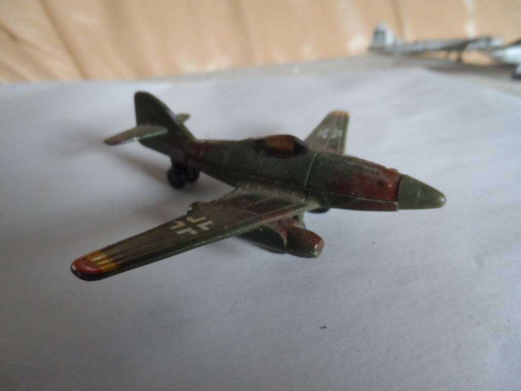 Vintage diecast german twin engine jet fighter   [m45]