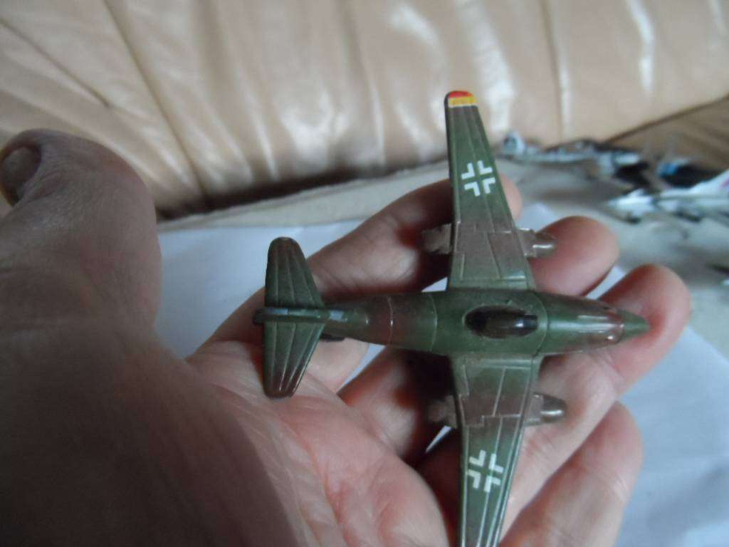 Vintage diecast german twin engine jet fighter   [m45]