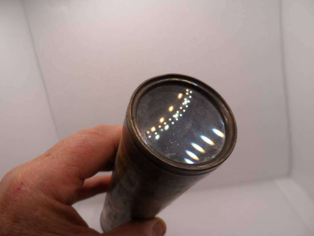 Antique Brass ships Telescope with Leather carry strap