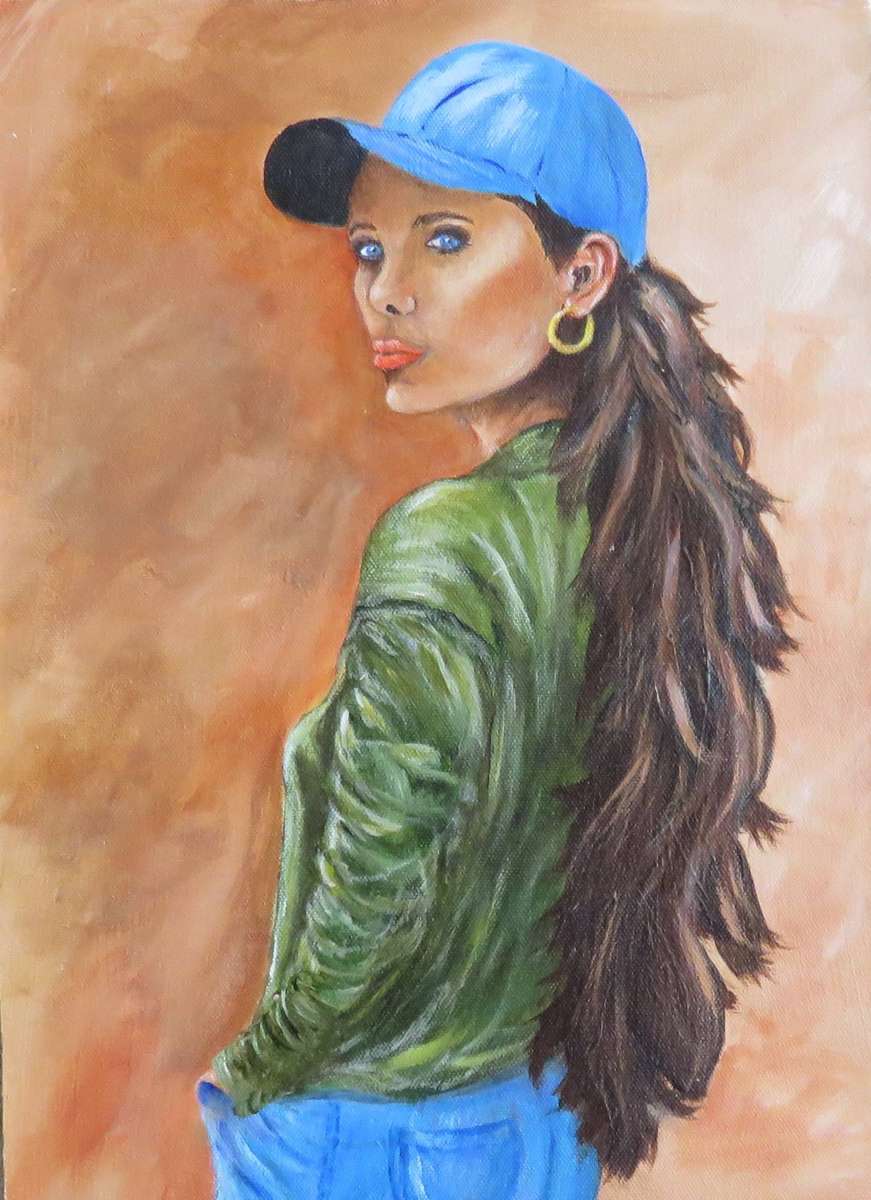 URSHULA`  - BEAUTIFUL UNFRAMED OIL - ORIGINAL - Size 370mm x 270mm