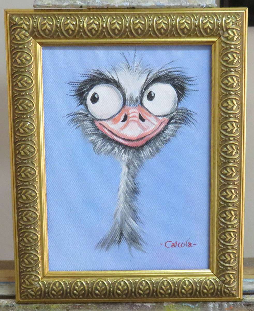 FOR THE KIDS ROOM  - Framed  -   Painted by  Carola  -  Size 260mm X 200mm