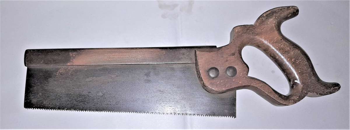 Collectable vintage Lloyd Davies Tenon/Backsaw - Steel Spine with Visible Etching  - see pics