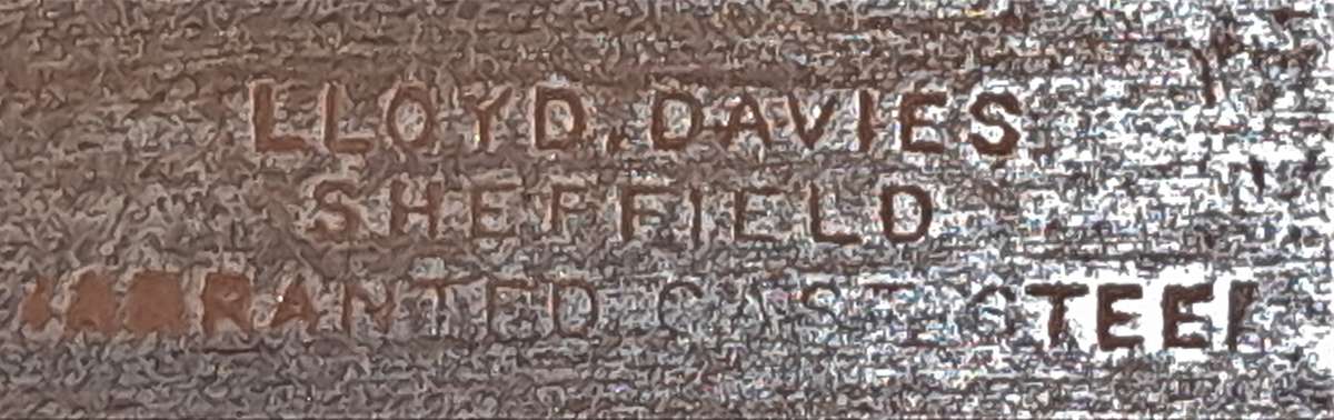 Collectable vintage Lloyd Davies Tenon/Backsaw - Steel Spine with Visible Etching  - see pics