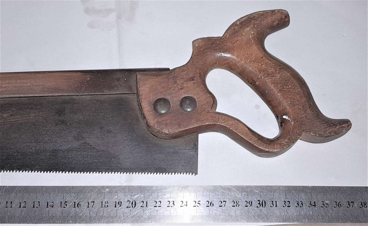 Collectable vintage Lloyd Davies Tenon/Backsaw - Steel Spine with Visible Etching  - see pics
