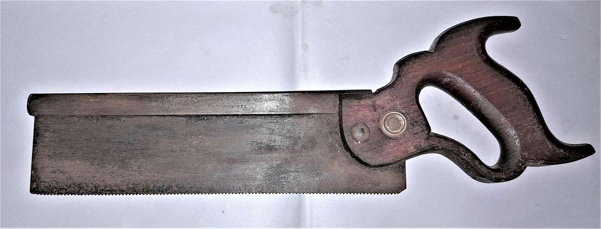 Collectable vintage Jackson (by Disston} Tenon/Backsaw - Steel Spine with Visible Etching - see pics