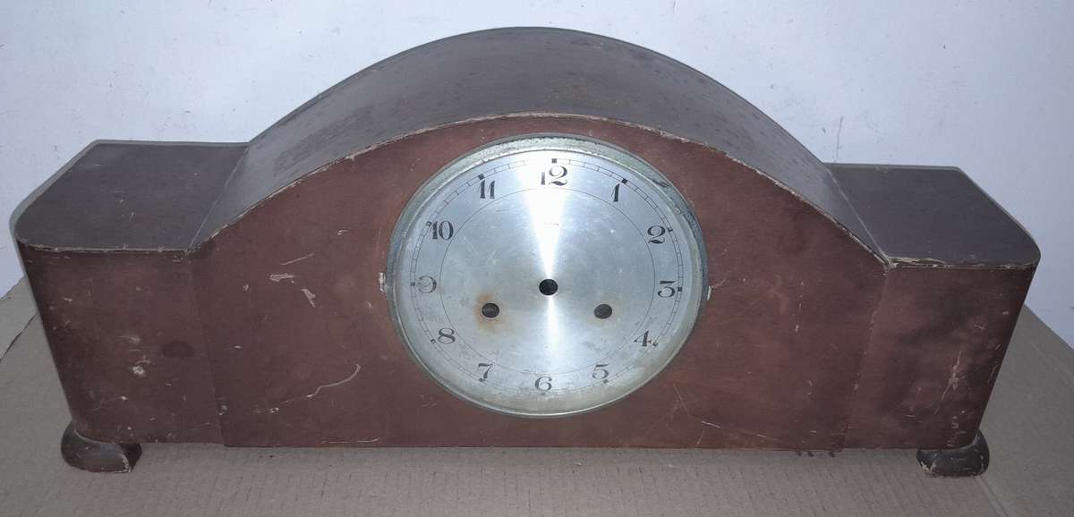 Mantle clock housing with dial & glass only - as per pics