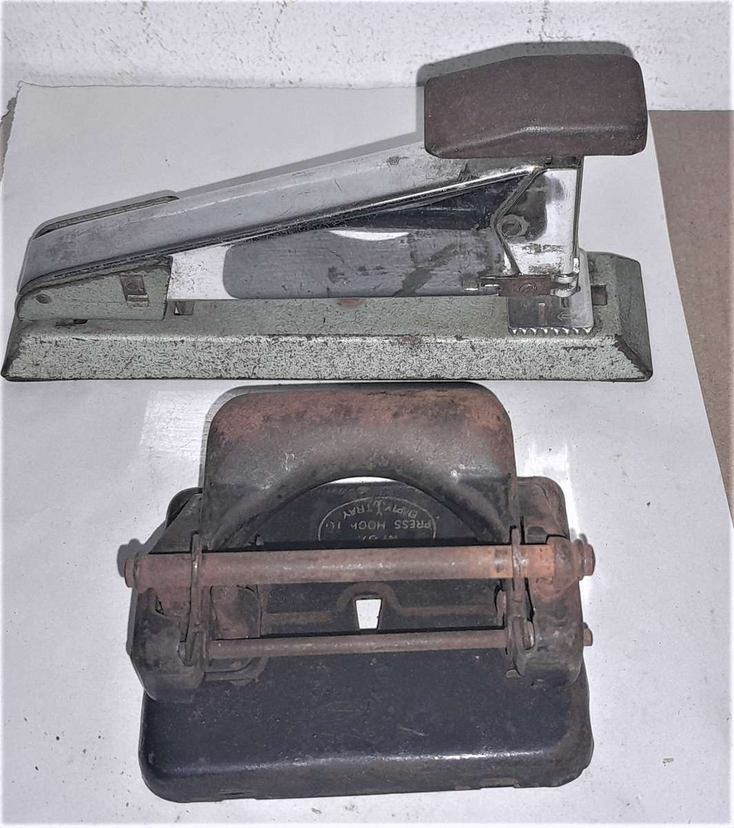 Vintage Rapid Stapler (working) & a a Vintage Eastlight Punch -  as per pictures