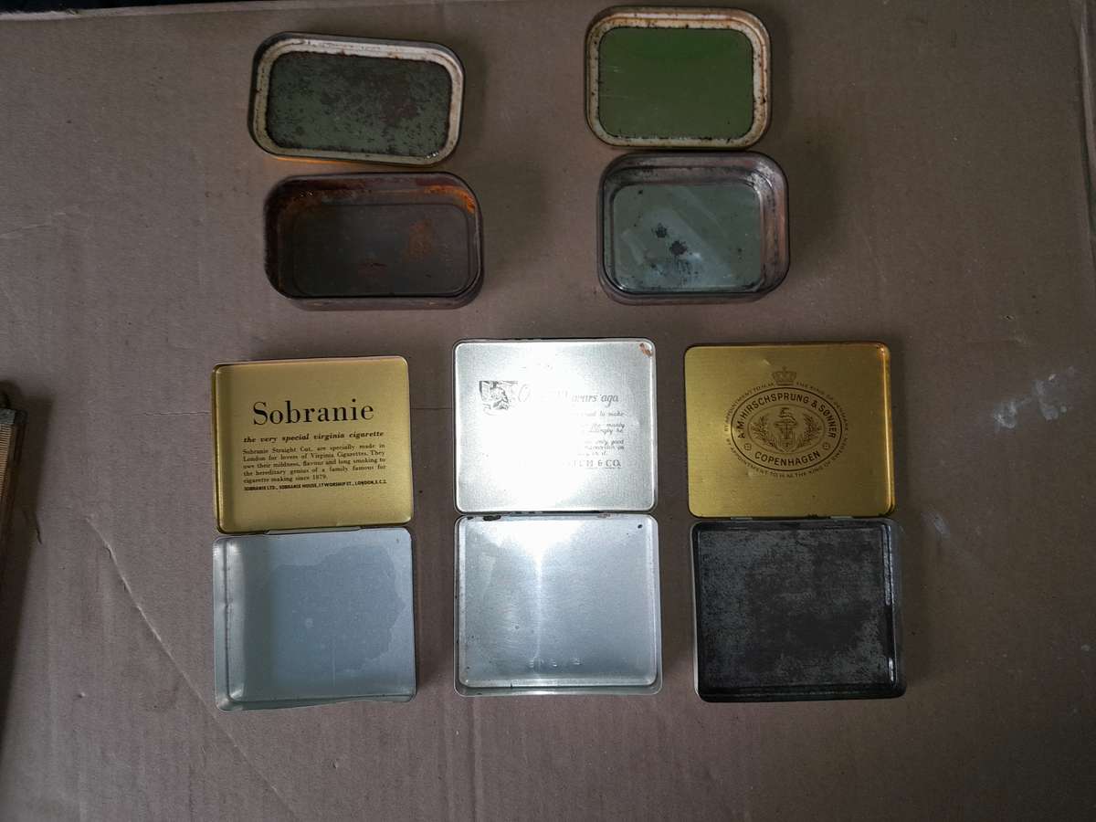 5 Vintage Tabacco Tins - Dunhill, Erinmore, Sobraine, Marcovitch & Andante