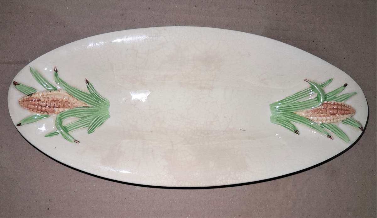 Clarice Cliff Corn Dish x2 -Newport Potteries -Moulded Corn Design  - As per pictures - bid per dish