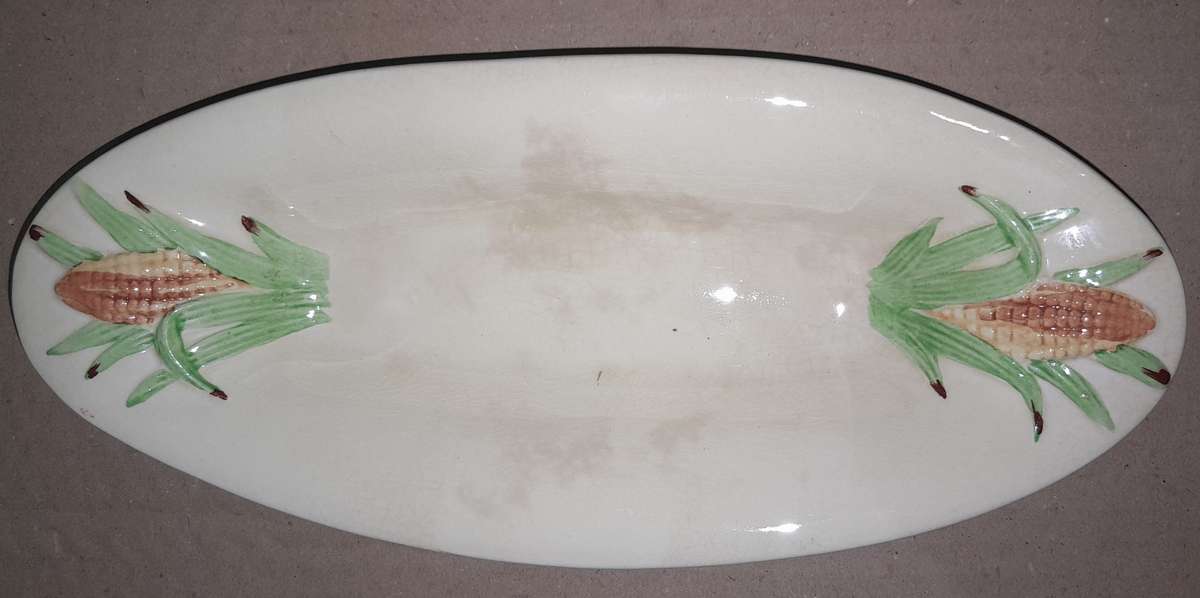 Clarice Cliff Corn Dish x2 -Newport Potteries -Moulded Corn Design  - As per pictures - bid per dish