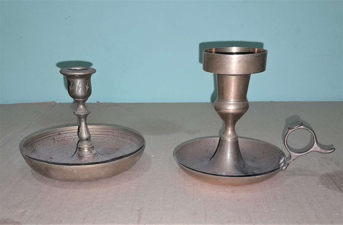 2 Vintage Brass Candle stick holder