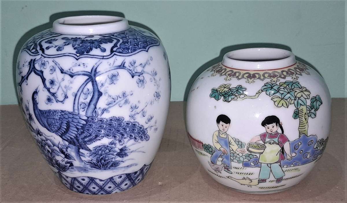 2 Vintage Ginger Jars  - As per pictures