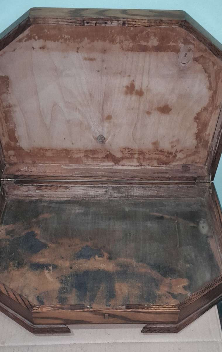 3 Wooden Storage Boxes, includes a cutlery & sewing kit - as per pictures