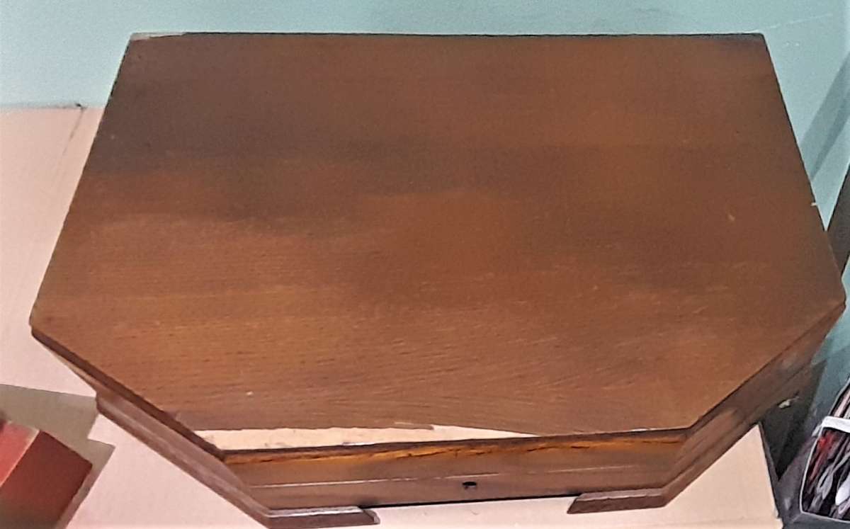 3 Wooden Storage Boxes, includes a cutlery & sewing kit - as per pictures