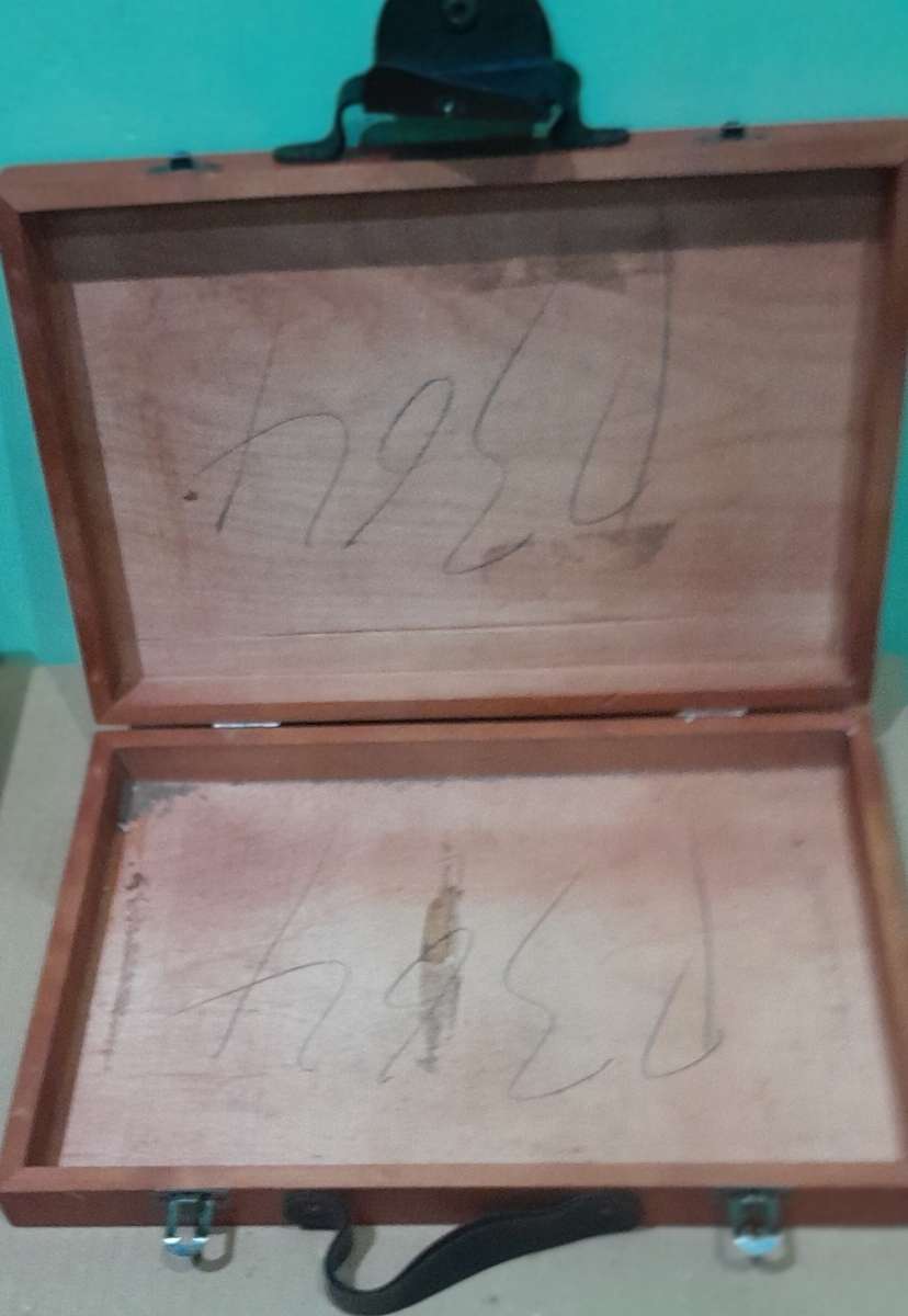 3 Wooden Storage Boxes, includes a cutlery & sewing kit - as per pictures