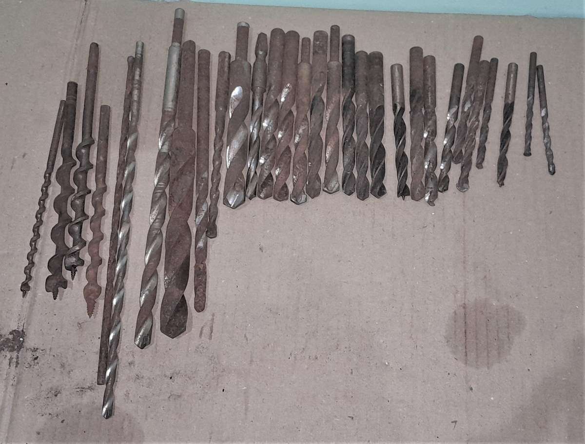 30 Vintage Drill Bits - Various - refer to pic. - R1 per bit start, 50c increment
