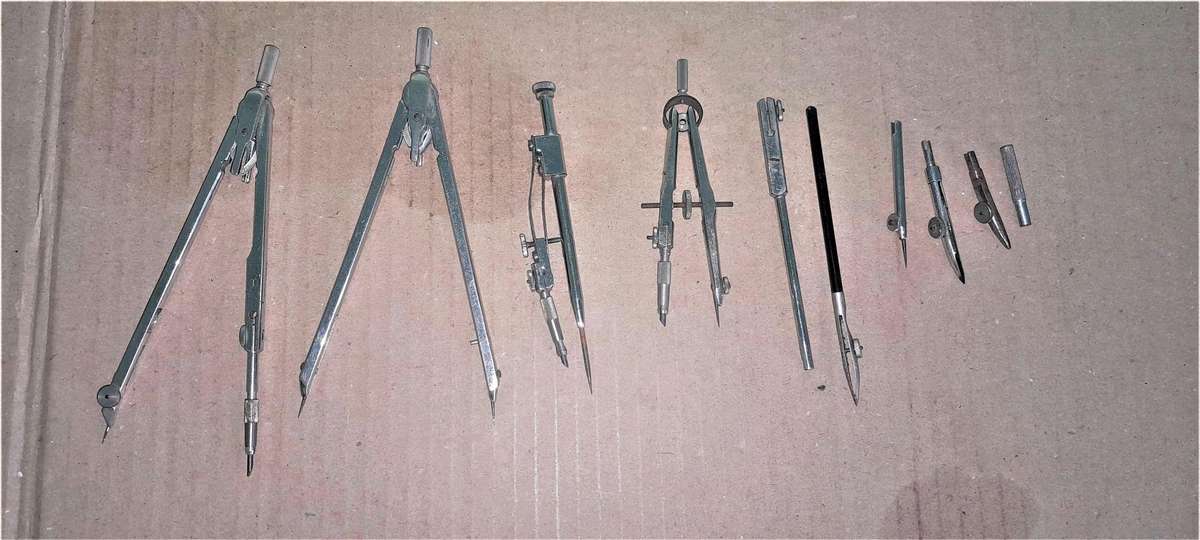 Vinntage Mathimatical / Draughting Set - as per pictures